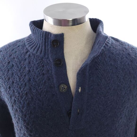 Mauricio Baldassari 4 Button Mock 4ply Cashmere Long Sleeve Mens Sweater 3XL - Picture 7 of 11